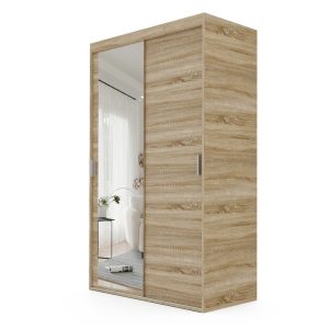 Szafa przesuwna z lustrem PEDRI 120 cm w kolorze sonoma 722965 Szafa przesuwna z lustrem PEDRI 120 cm w kolorze sonoma 722965