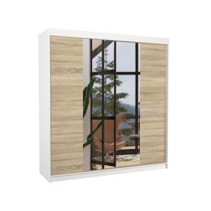 Szafa przesuwna z lustrem PERQS 200 White 1046735 Szafa przesuwna z lustrem PERQS 200 White 1046735