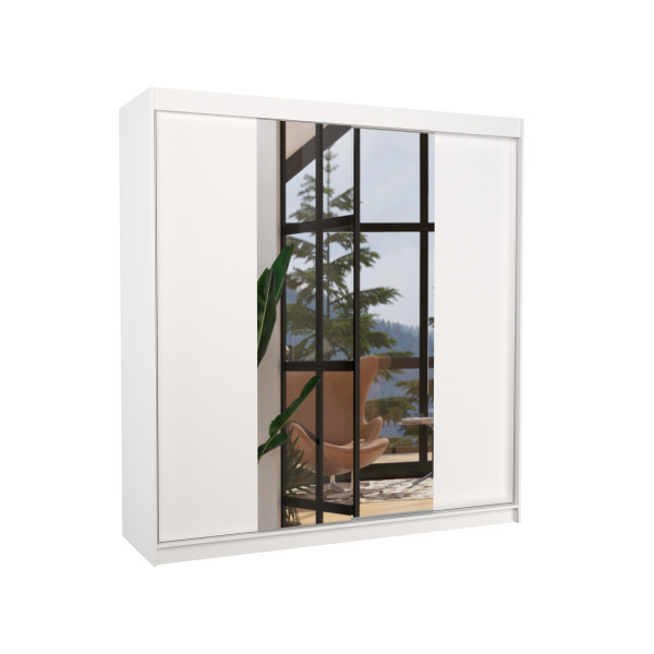 Szafa przesuwna z lustrem PERQS 200 White 1018692