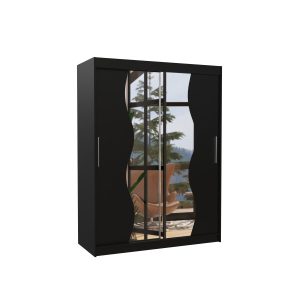 Szafa przesuwna z lustrem RENZO 150 Black 1012158 Szafa przesuwna z lustrem RENZO 150 Black 1012158