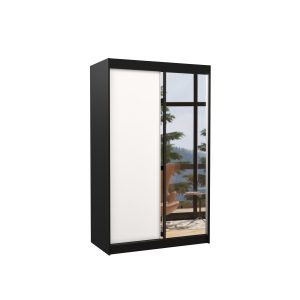 Szafa przesuwna z lustrem REWENA 120 Black 1006038 Szafa przesuwna z lustrem REWENA 120 Black 1006038