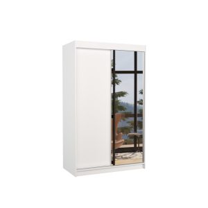 Szafa przesuwna z lustrem REWENA 120 White 1006034 Szafa przesuwna z lustrem REWENA 120 White 1006034