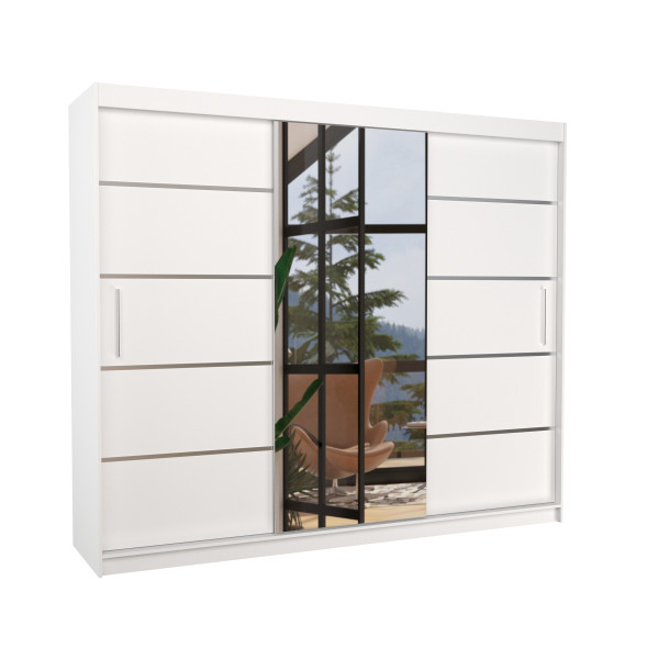 Szafa przesuwna z lustrem SALTO 250 White 1012304