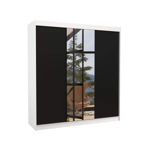 Szafa przesuwna z lustrem SANTIAGO 200 White 1018138