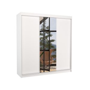 Szafa przesuwna z lustrem SANTIAGO 200 White 1018073 Szafa przesuwna z lustrem SANTIAGO 200 White 1018073