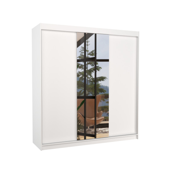 Szafa przesuwna z lustrem SANTIAGO 200 White 1018073