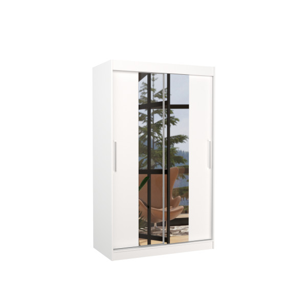 Szafa przesuwna z lustrem SANTOS 120 White 1012192