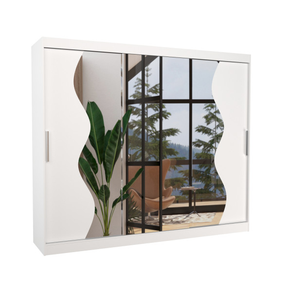 Szafa przesuwna z lustrem SHARON 250 White 1012190