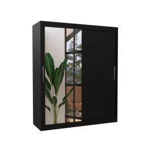 Szafa przesuwna z lustrem TOM 180 Black 1018617 Szafa przesuwna z lustrem TOM 180 Black 1018617