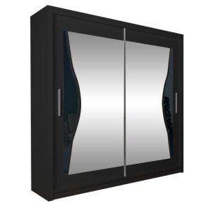 Szafa przesuwna z lustrem TUMI 180 / czarny 465959 Szafa przesuwna z lustrem TUMI 180 / czarny 465959