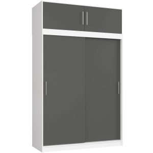 Szafa Przesuwna Z Nadstawką 150Cm Clp Biała / Szara Mono 728022 Szafa Przesuwna Z Nadstawką 150Cm Clp Biała / Szara Mono 728022
