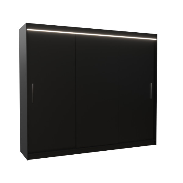 Szafa przesuwna z oświetleniem LED ANTOS 250 Black 1012293