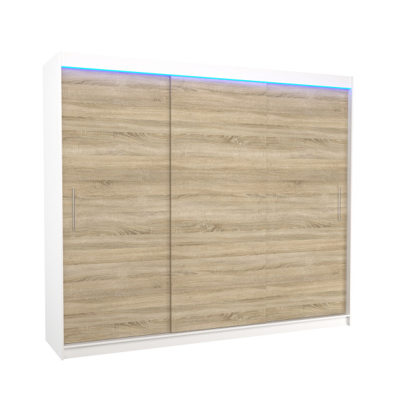 Szafa przesuwna z oświetleniem LED ANTOS 250 White 1012326