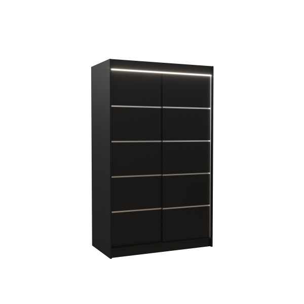 Szafa przesuwna z oświetleniem LED BENISSO 120 Black 1018219