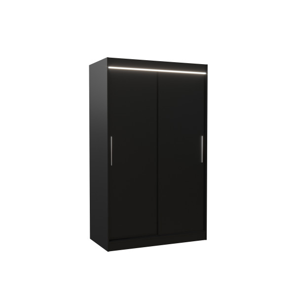 Szafa przesuwna z oświetleniem LED COLLIN 120 Black 1046755