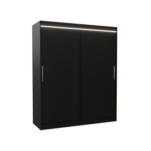 Szafa przesuwna z oświetleniem LED LINCOLN 180 Black 1005944 Szafa przesuwna z oświetleniem LED LINCOLN 180 Black 1005944