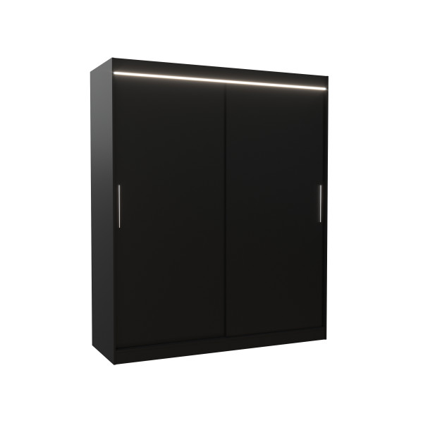 Szafa przesuwna z oświetleniem LED LINCOLN 180 Black 1005944