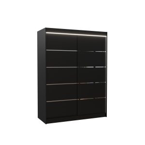 Szafa przesuwna z oświetleniem LED LUFT 150 Black 1018154 Szafa przesuwna z oświetleniem LED LUFT 150 Black 1018154