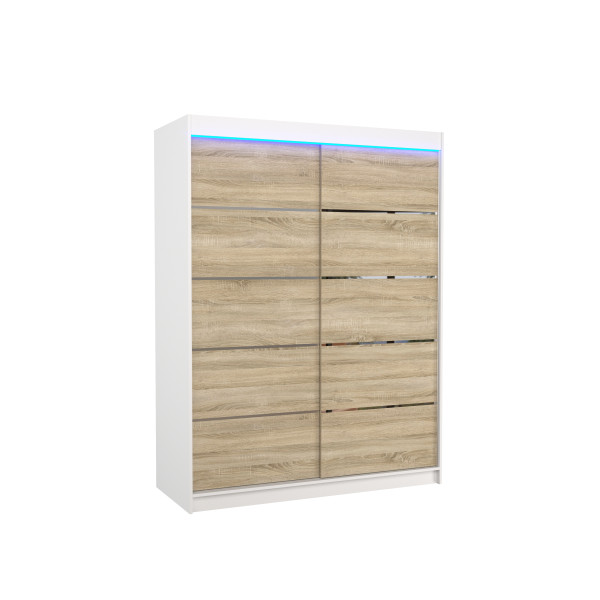 Szafa przesuwna z oświetleniem LED LUFT 150 White 1018129
