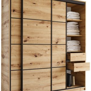 Szafa przesuwna z szufladami 180 cm artisan LOFT 527295 Szafa przesuwna z szufladami 180 cm artisan LOFT 527295
