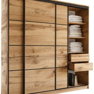 Szafa przesuwna z szufladami 200 cm wotan LOFT 527354