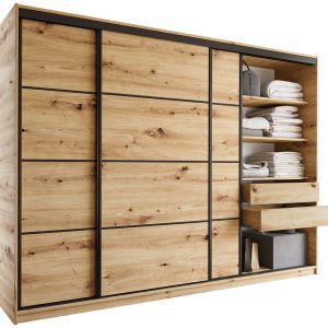 Szafa przesuwna z szufladami 280 cm artisan LOFT 527353