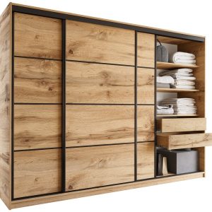 Szafa przesuwna z szufladami 280 cm wotan LOFT 527369