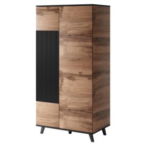 Szafa RANDOM S-1 dąb wotan/czarna 1003403