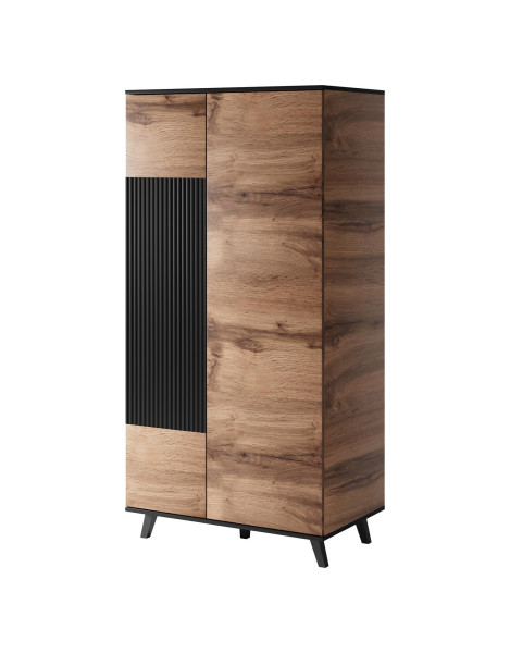 Szafa RANDOM S-1 dąb wotan/czarna 1003403