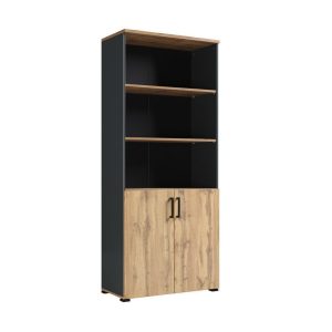 Szafa Regał 80cm Mat Antracyt i Dąb Wotan 771630 Szafa Regał 80cm Mat Antracyt i Dąb Wotan 771630