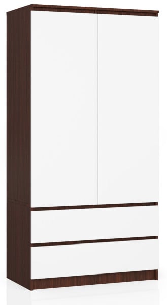 Szafa S 90 Cm 2 Drzwi 2 Szuflady Pk Wenge / Biała 728004