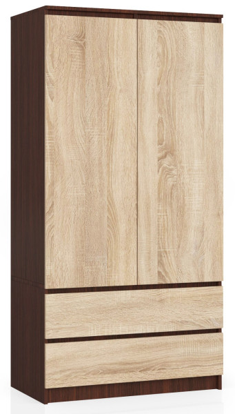 Szafa S 90 Cm 2 Drzwi 2 Szuflady Pk Wenge / Sonoma 728002