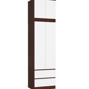 Szafa S60 z nadstawką Wenge, Biała 60x51x234 cm 303594 Szafa S60 z nadstawką Wenge, Biała 60x51x234 cm 303594