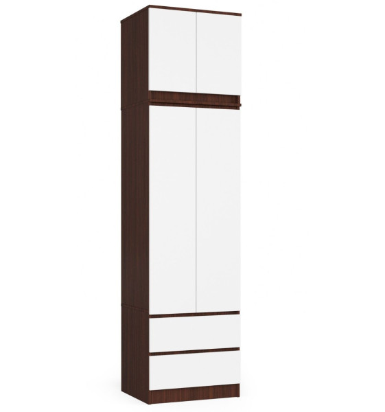 Szafa S60 z nadstawką Wenge, Biała 60x51x234 cm 303594