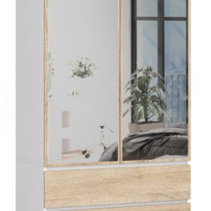Szafa S90 2D 2Sz 2 Lustro Clp Pk Biały / Sonoma 727985 Szafa S90 2D 2Sz 2 Lustro Clp Pk Biały / Sonoma 727985