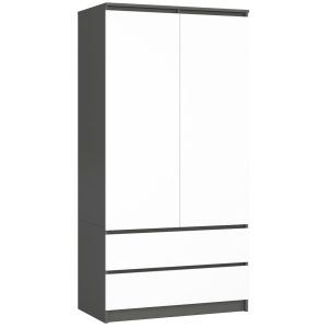 Szafa S90 2D 2Sz Clp Grafit Pk Szary / Biała 728040 Szafa S90 2D 2Sz Clp Grafit Pk Szary / Biała 728040