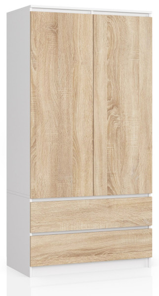 Szafa S90 2D 2Sz Clp Pk Biały / Sonoma 728069