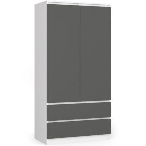 Szafa S90 2D 2Sz Clp Pk Biały / Szary 728064 Szafa S90 2D 2Sz Clp Pk Biały / Szary 728064