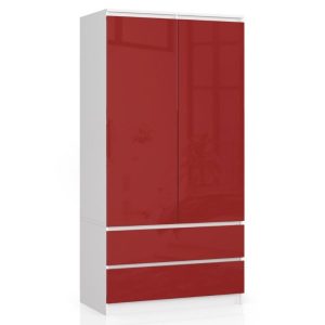 Szafa S90 2D 2Sz Clp Pk Czerwony Połysk 727991 Szafa S90 2D 2Sz Clp Pk Czerwony Połysk 727991