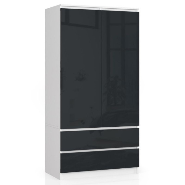 Szafa S90 2D 2Sz Clp Pk Grafit Połysk 728044