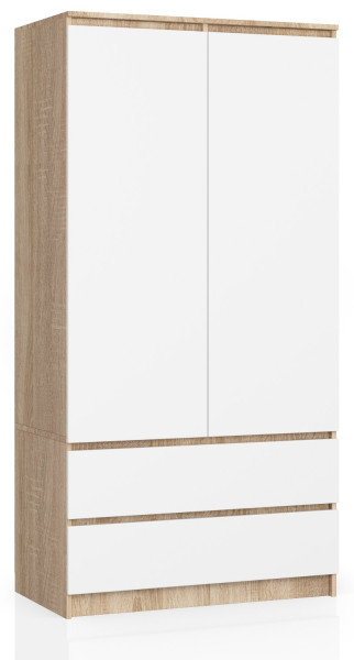 Szafa S90 2D 2Sz Clp Pk Sonoma / Biały 728059