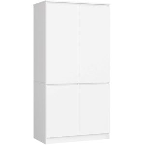 Szafa S90 4 drzwi AKORD Biała 90x51x180 cm 353446 Szafa S90 4 drzwi AKORD Biała 90x51x180 cm 353446