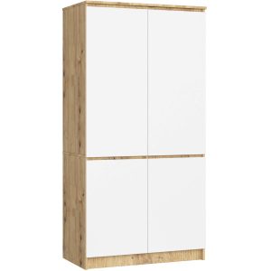 Szafa S90 4 drzwi AKORD Dąb Artisan, Biała 90x51x180 cm 353439 Szafa S90 4 drzwi AKORD Dąb Artisan, Biała 90x51x180 cm 353439