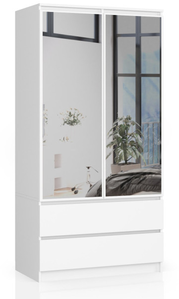 Szafa S90 Biała z lustrem 90x51x180 cm 303621
