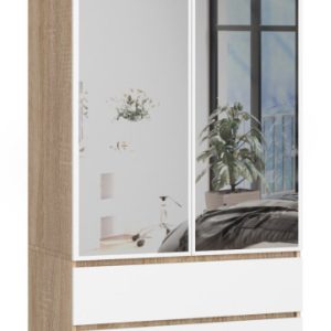 Szafa S90 Dąb Sonoma, Biała 90x51x180 cm 303586 Szafa S90 Dąb Sonoma, Biała 90x51x180 cm 303586