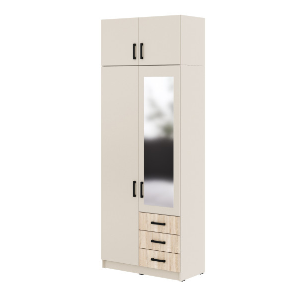 Szafa Sigma MAX K4 1L3SZ z lustrem 90 cm - dąb sonoma 989691