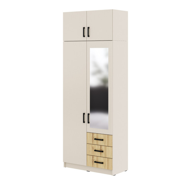 Szafa Sigma MAX K5 1L3SZ z lustrem 90 cm - dąb artisan 989685