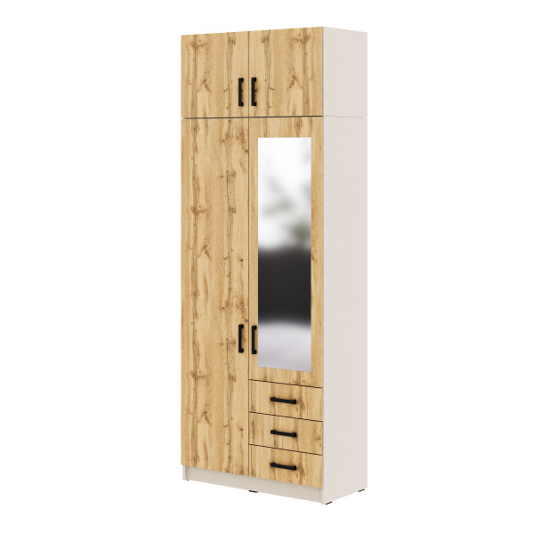 Szafa Sigma MAX K6 1L1U3SZ z lustrem 90 cm - dąb wotan 989638