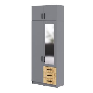 Szafa Sigma MAX S6 1L3SZ z lustrem 90 cm – dąb wotan 989649 Szafa Sigma MAX S6 1L3SZ z lustrem 90 cm – dąb wotan 989649