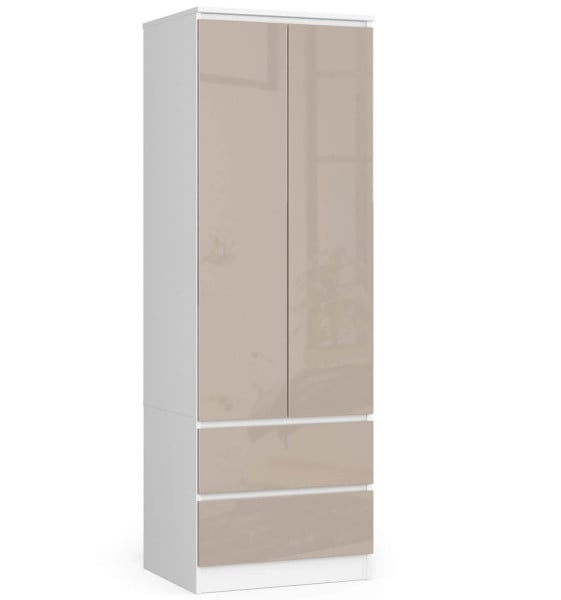Szafa Star S 60 Cm 2 Drzwi 2 Szuflady Pk Biała / Cappuccino Połysk 728067